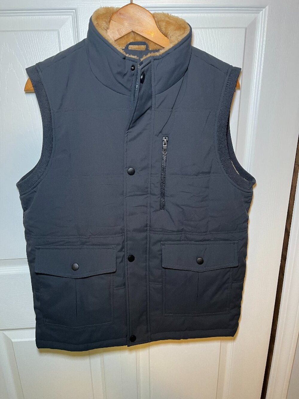 MAGCOMSEN Gray Fleece Lined Utility Vest Mens M NWT